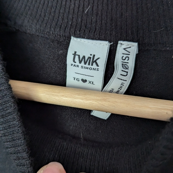 Simons twik Motorcycle Ribbed Stripes Sweater - Picture 4 of 7